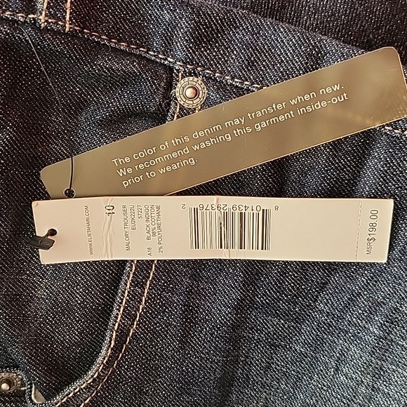 Elie Tahari, size 10, Malory Trouser, A18 Black Indigo - Picture 6 of 6